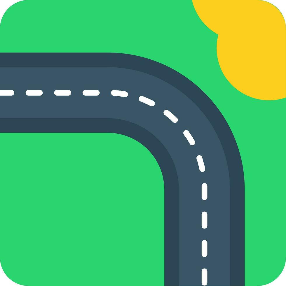 Highway Line Filled Icon vector
