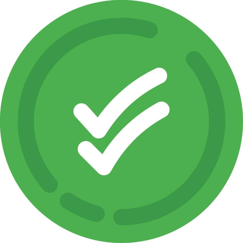 Double check Line Filled Icon vector