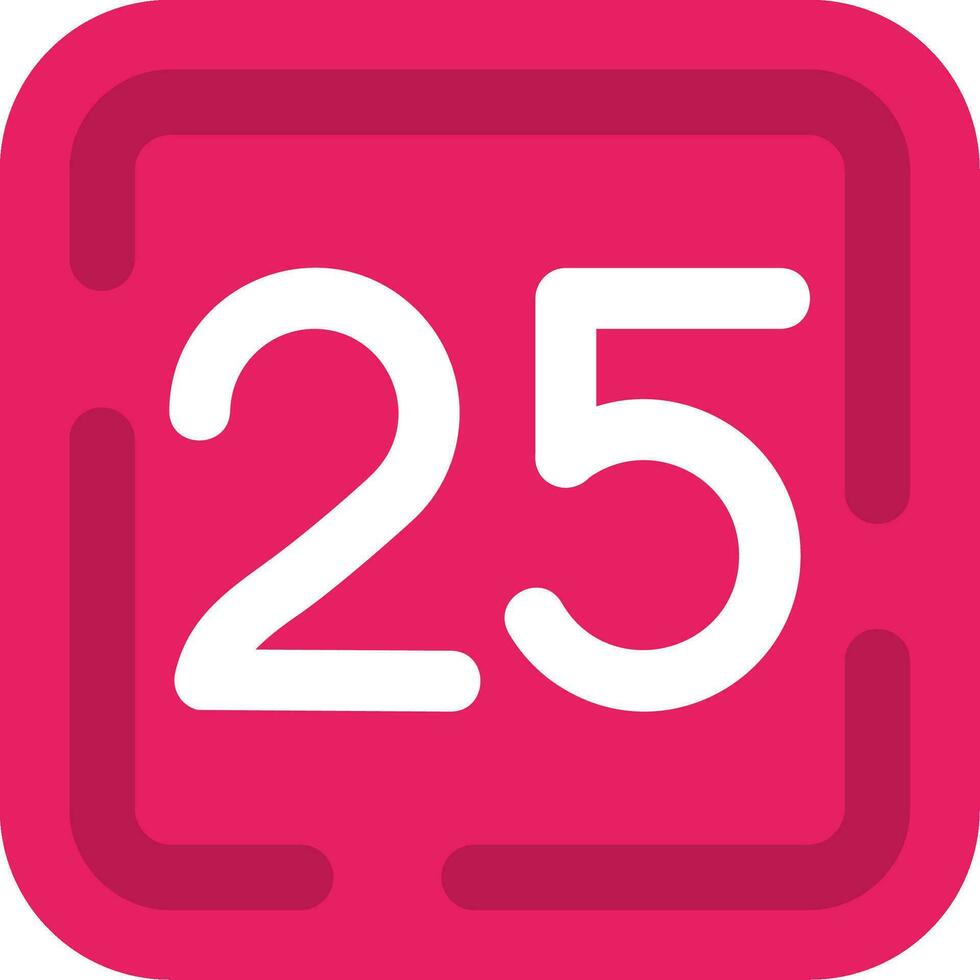 Twenty Five Line Filled Icon vector