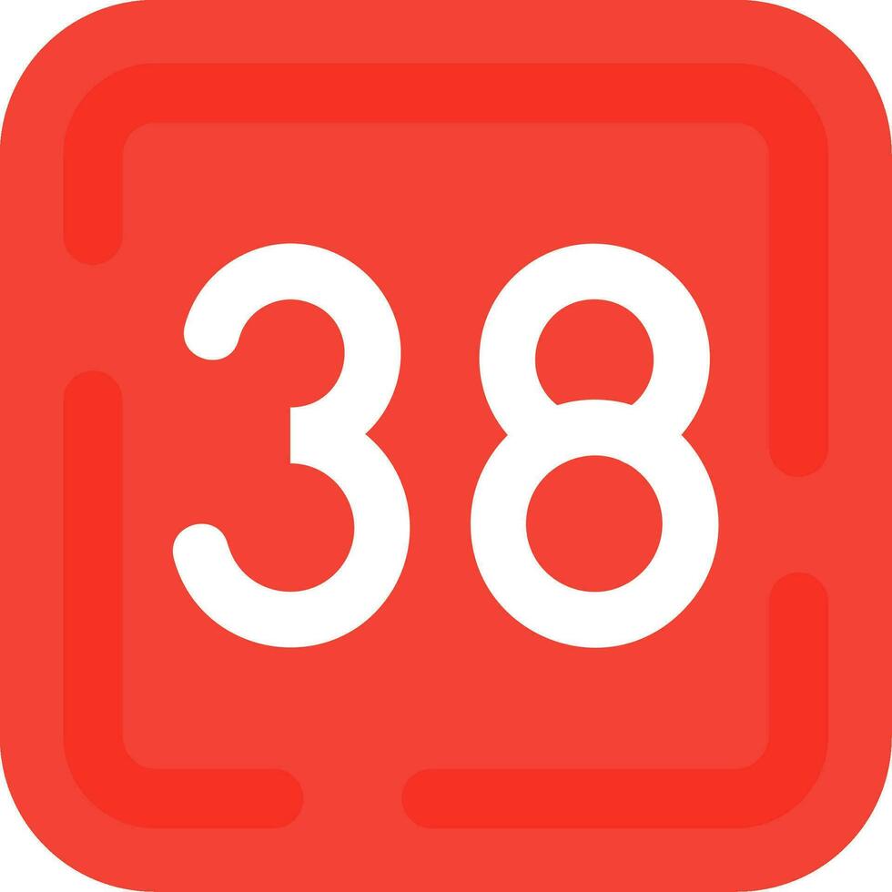 Thirty Eight Line Filled Icon vector