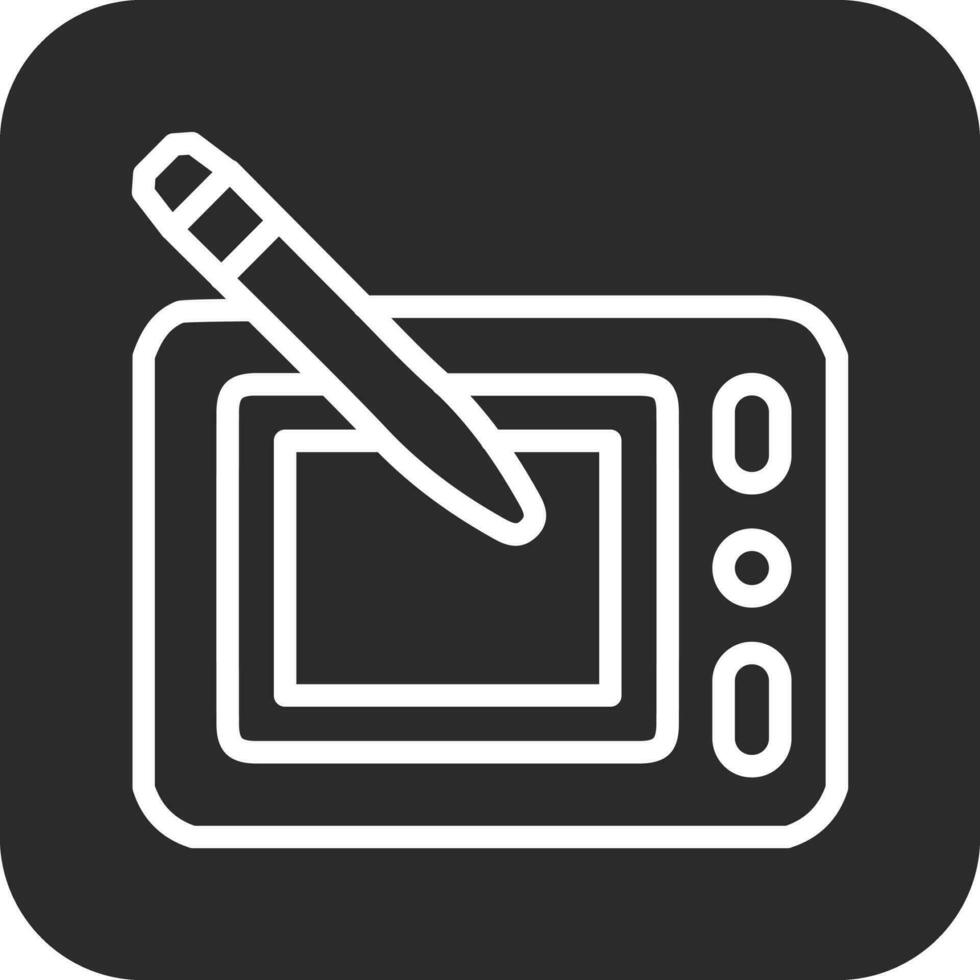 icono de vector de tableta de dibujo