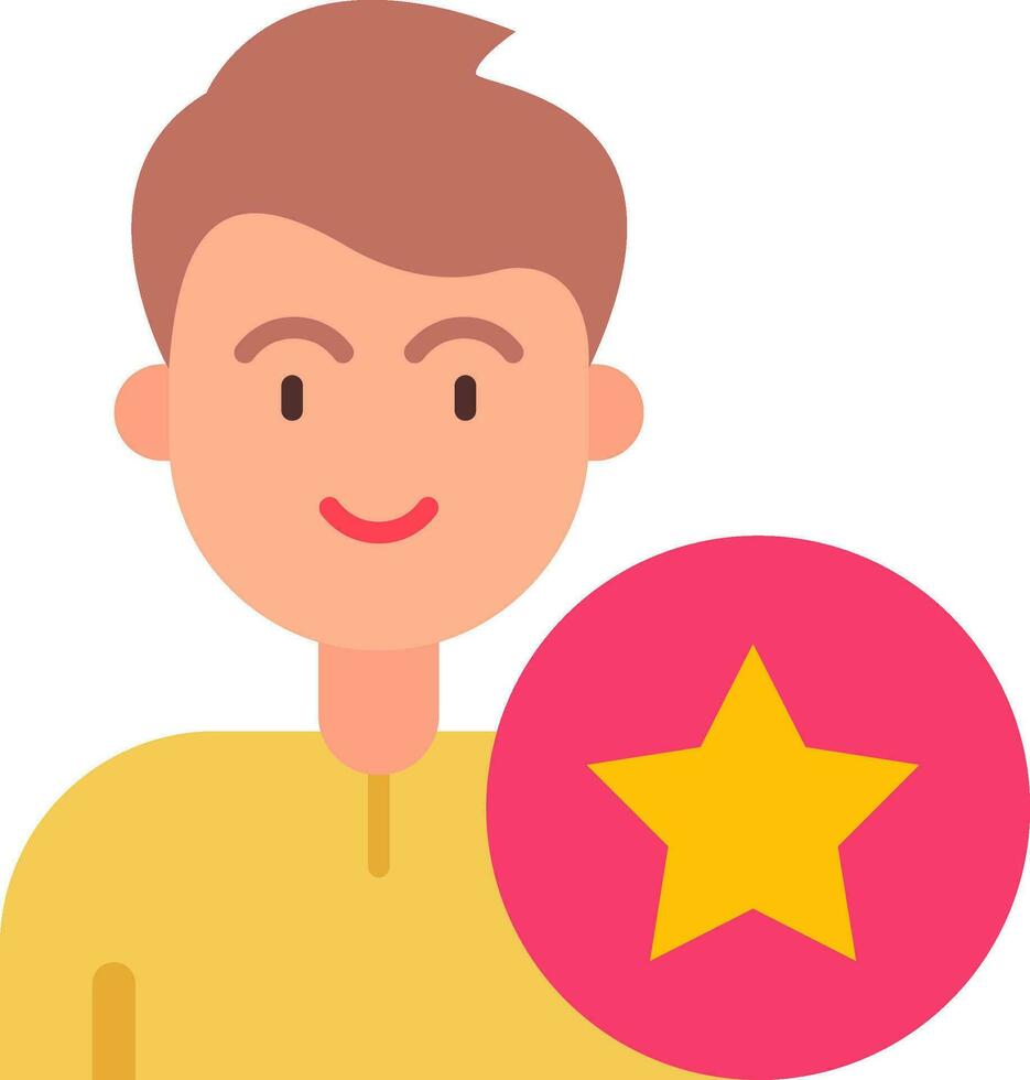 Star Line Filled Icon vector