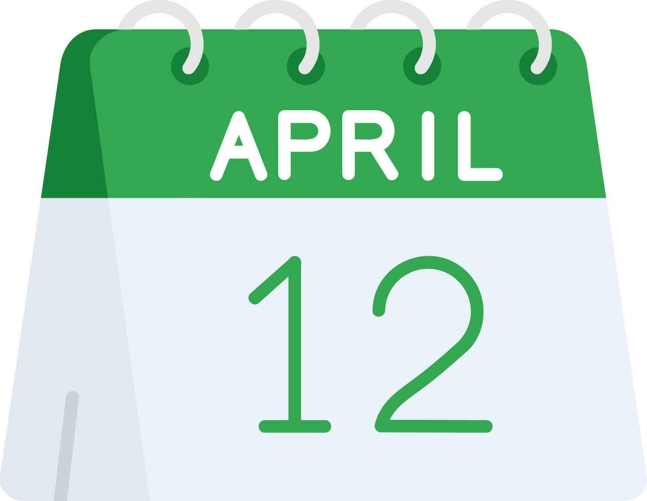 12th of April Line Filled Icon vector