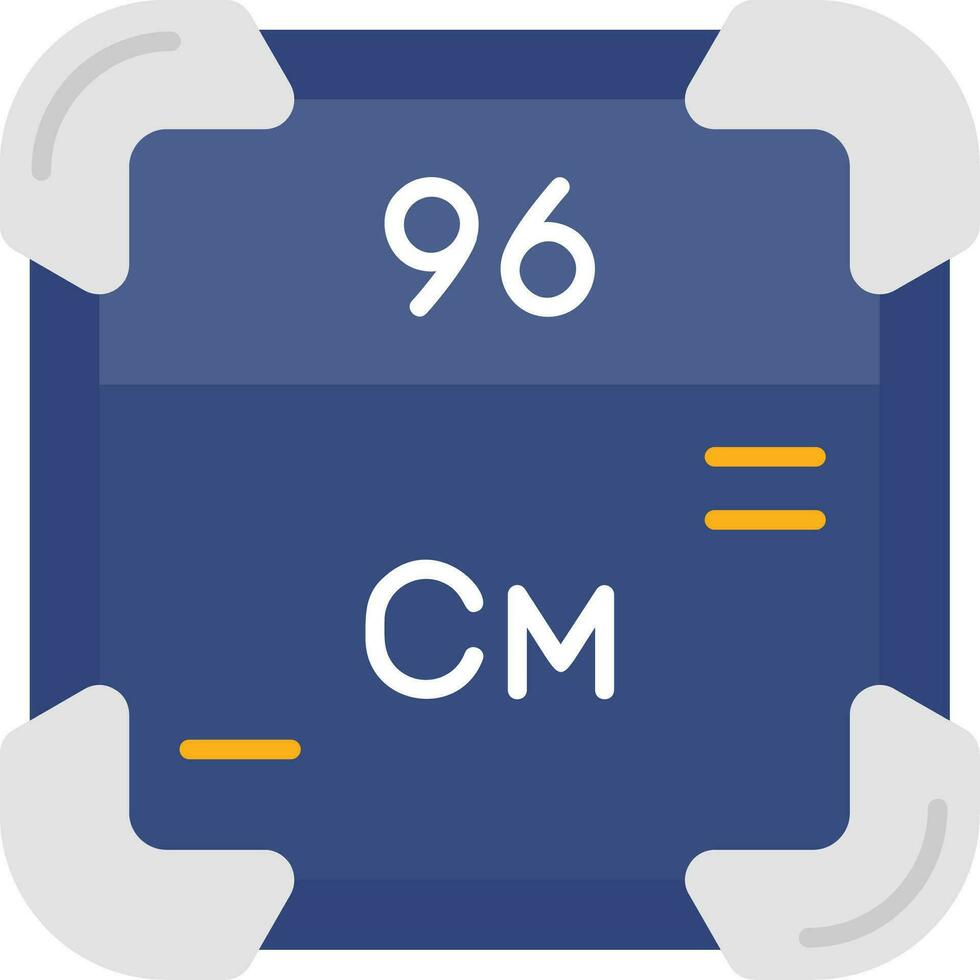Curium Line Filled Icon vector