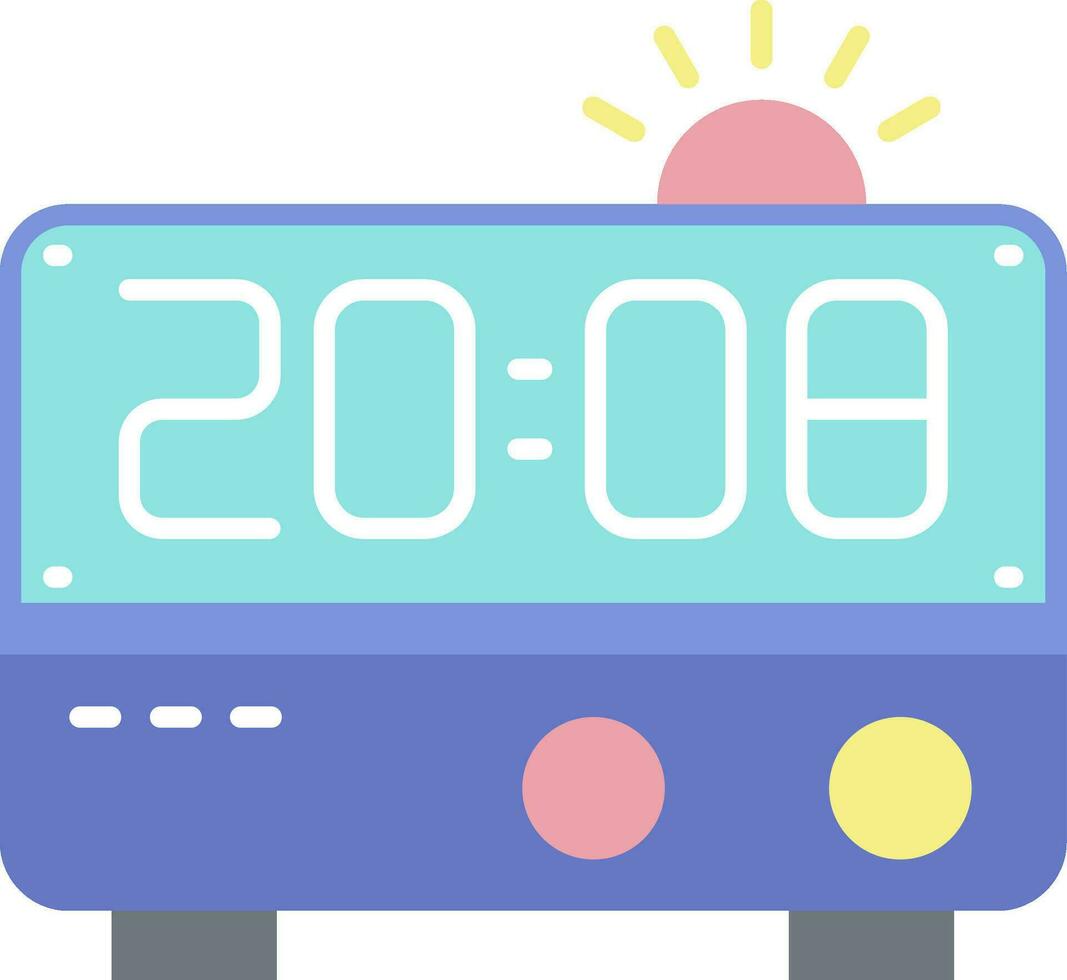 Alarm clock Line Filled Icon vector