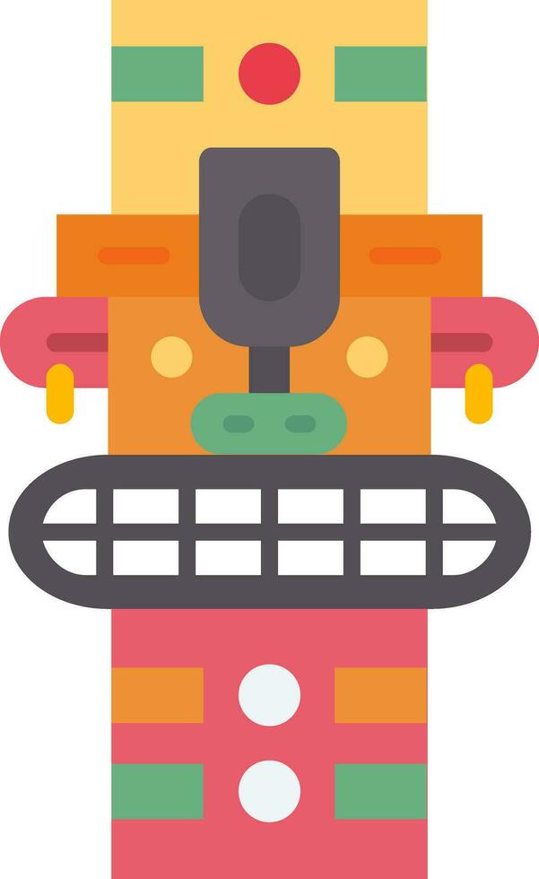 Totem Line Filled Icon vector