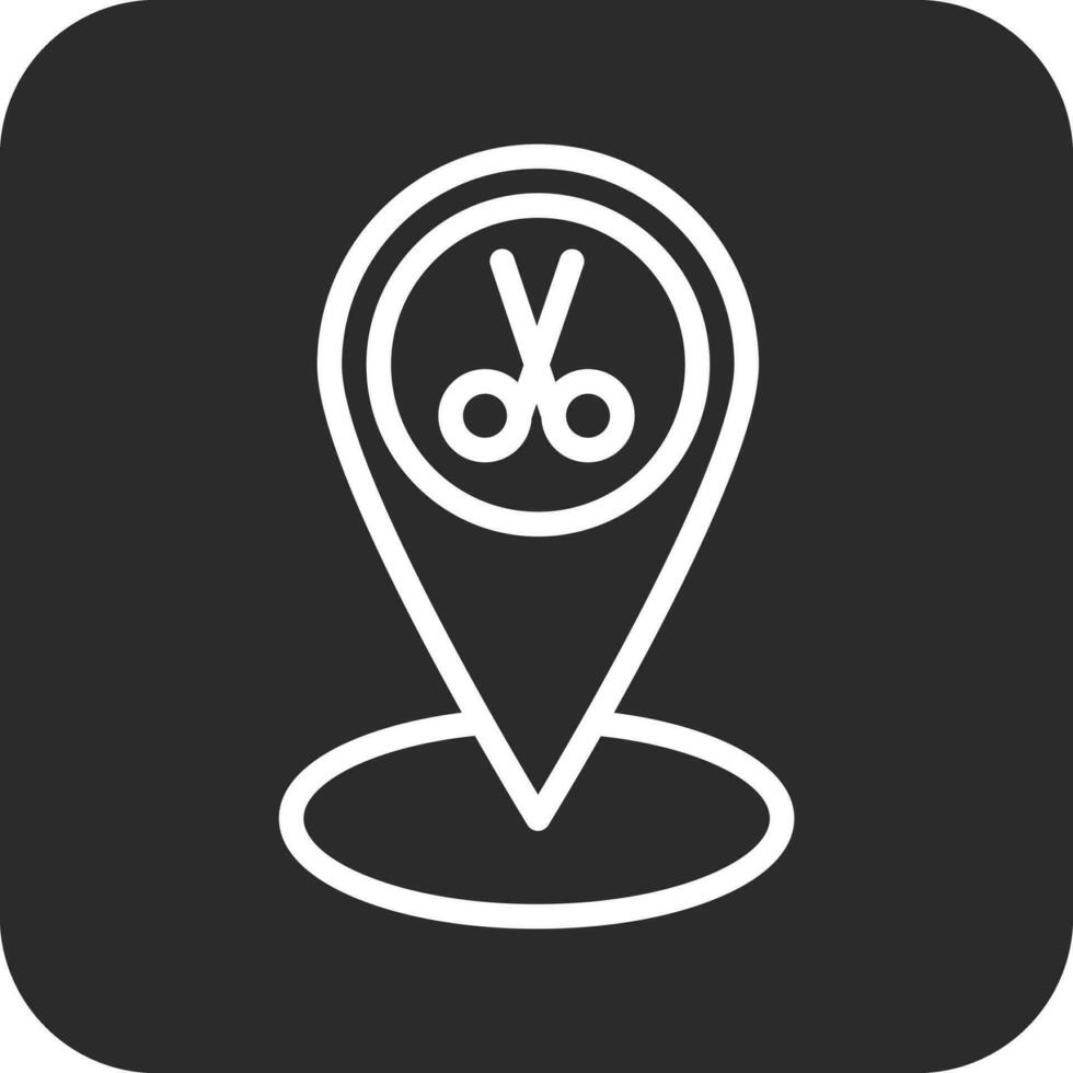 Barber Location Vector Icon