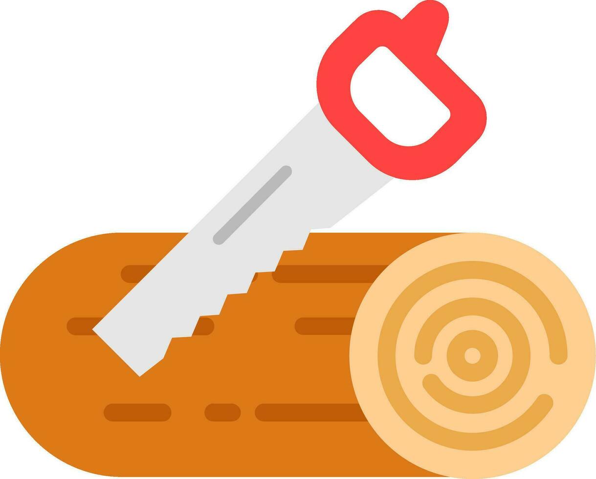 Sawing Line Filled Icon vector