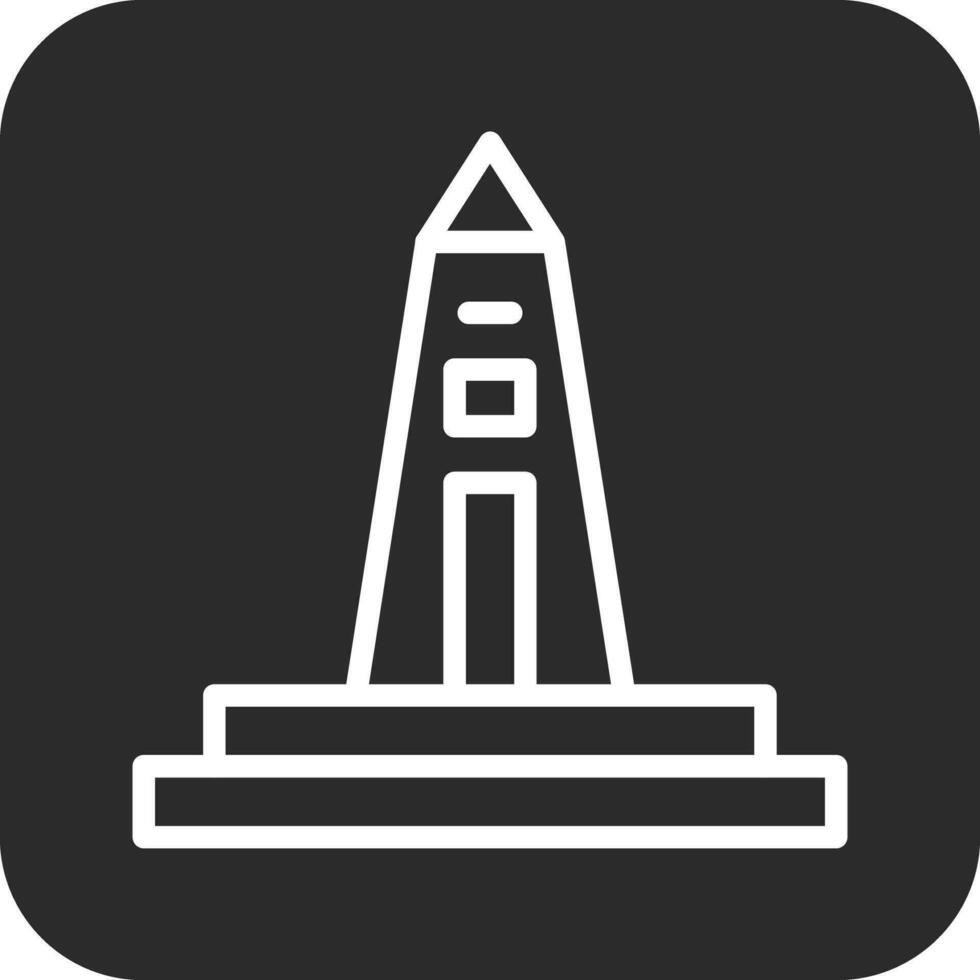 icono de vector de obelisco