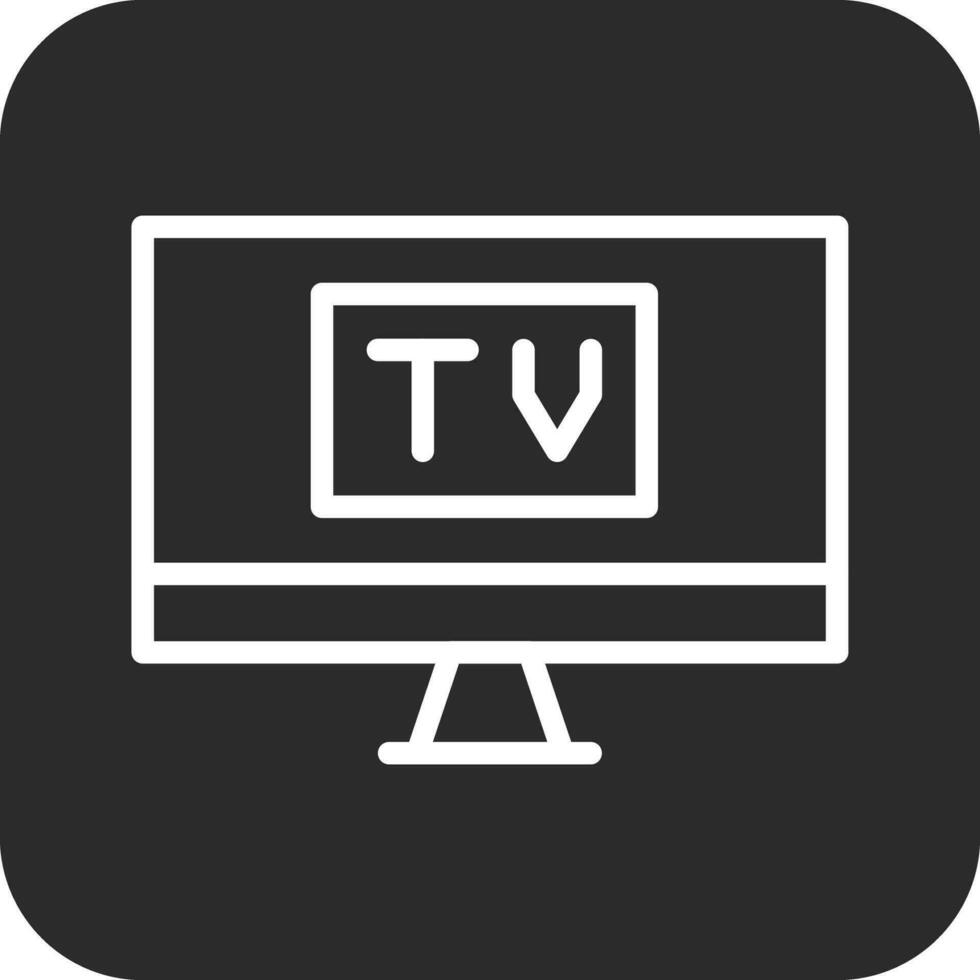 icono de vector de pantalla de tv