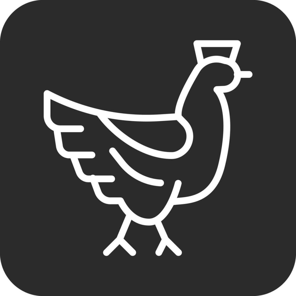 icono de vector de pollo