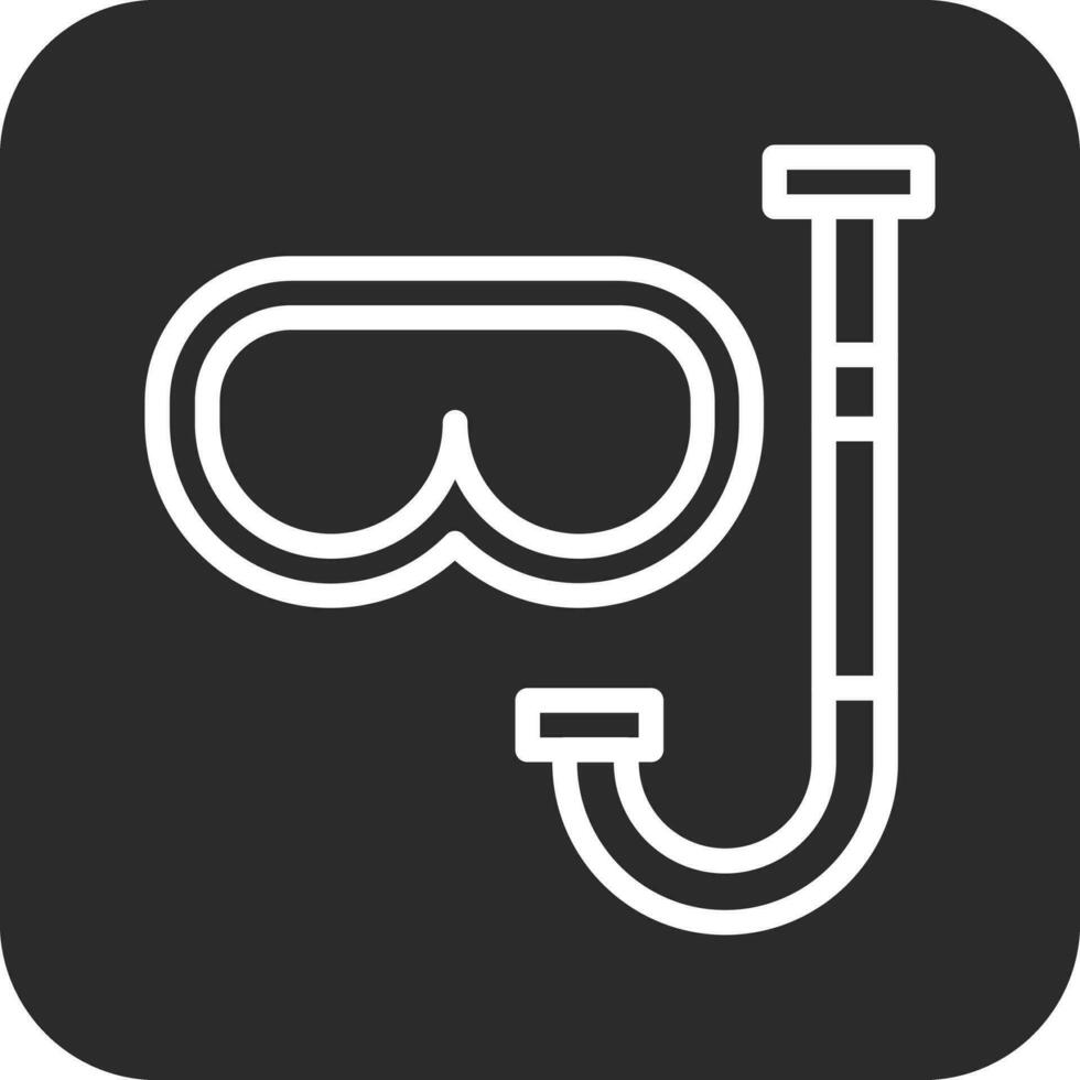 icono de vector de snorkel