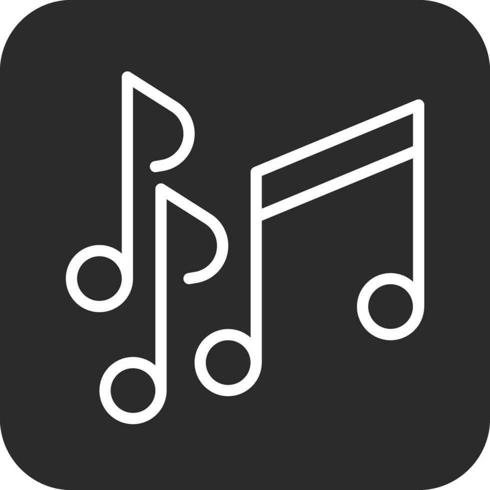 icono de vector de nota musical