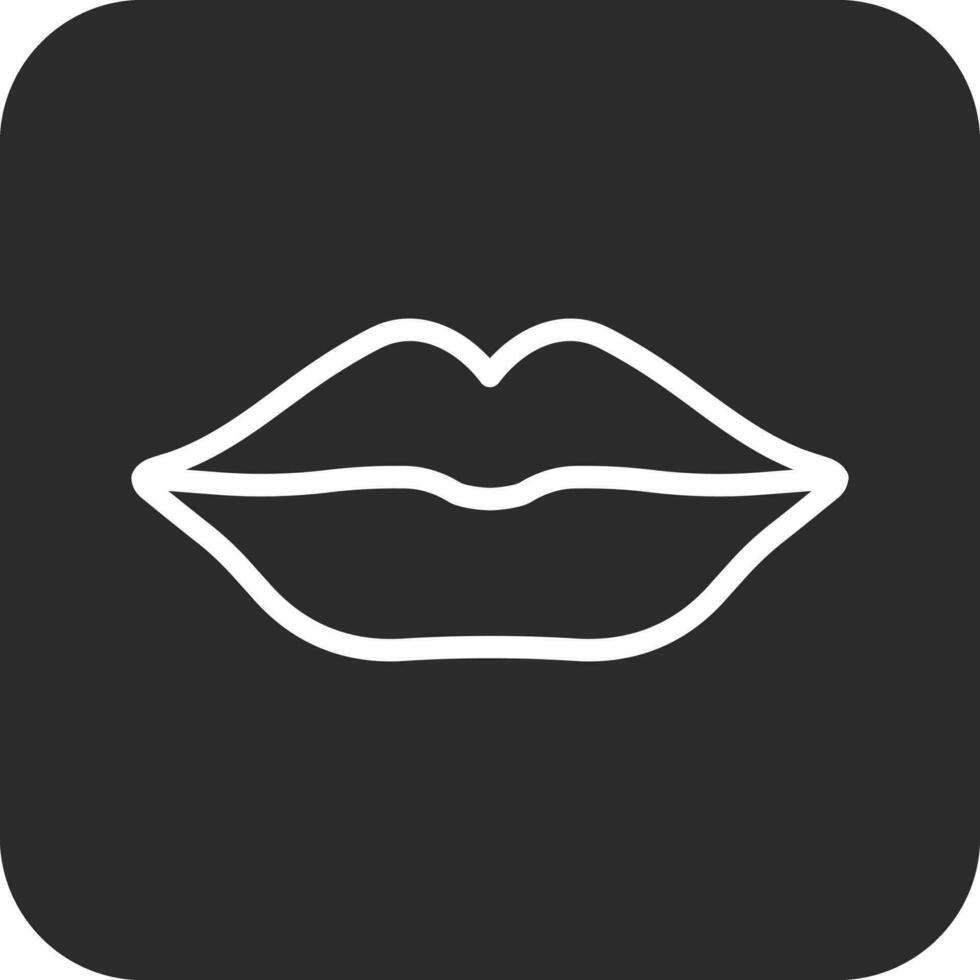 icono de vector de labios