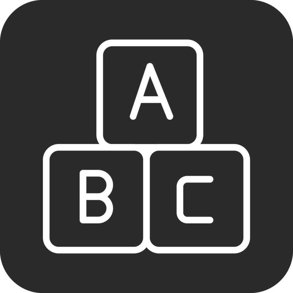 a B C bloques vector icono