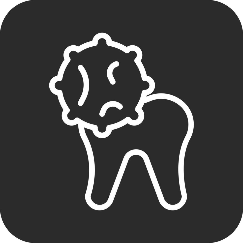 diente infección vector icono
