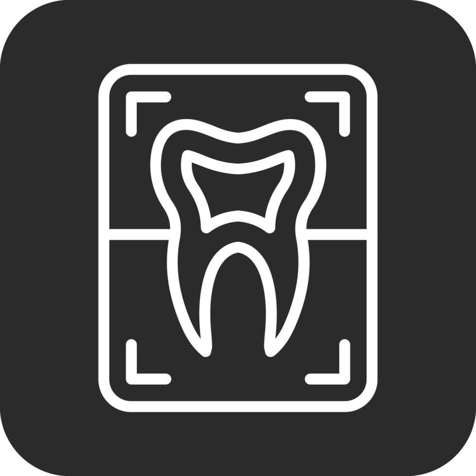 Tooth Xray Vector Icon