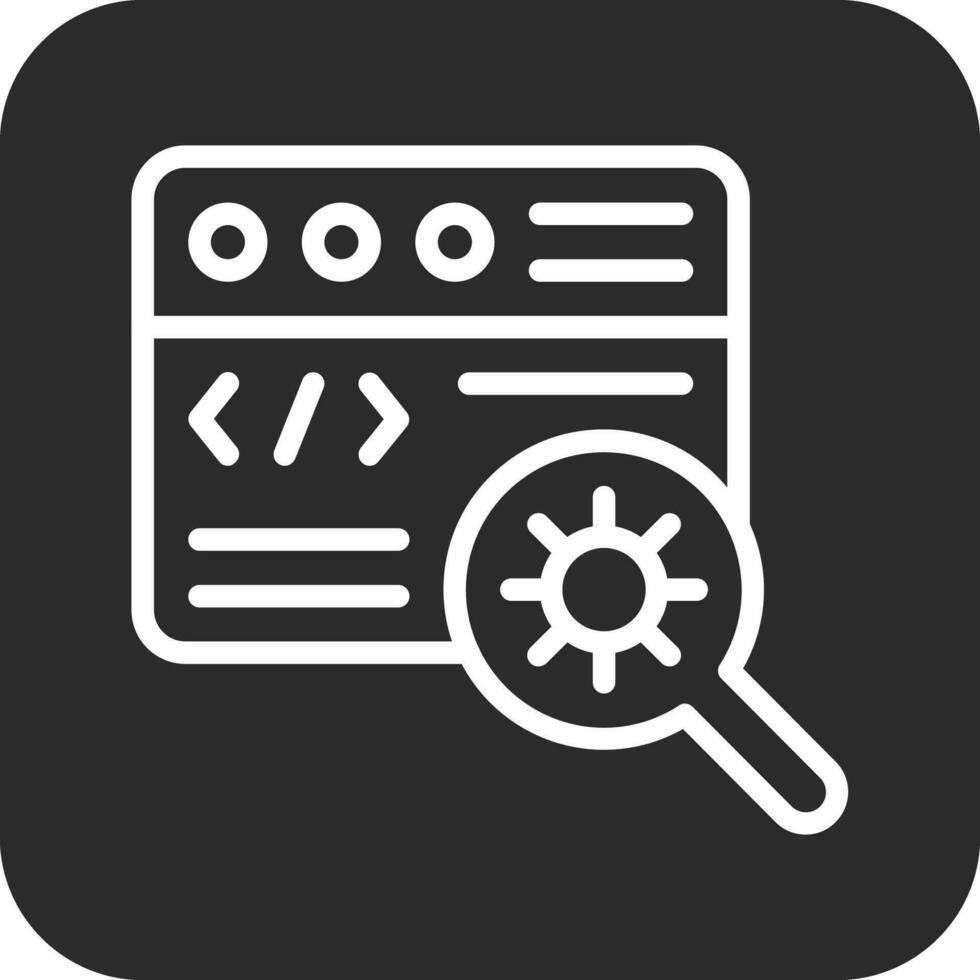 Bug Search Vector Icon