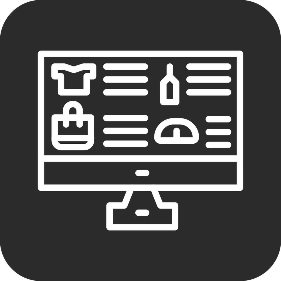 icono de vector de productos de comercio electrónico