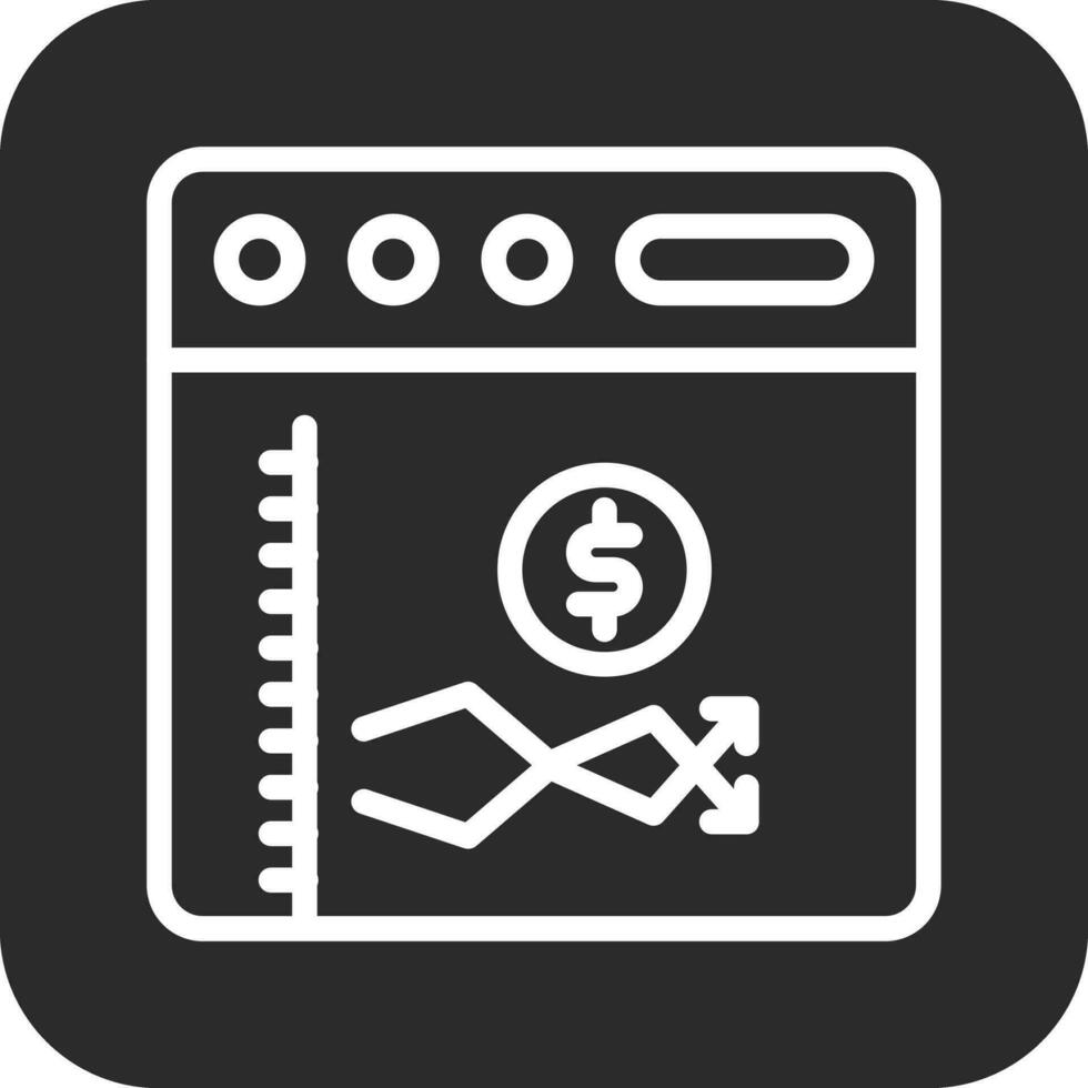 Stock Market Webpage Vector Icon