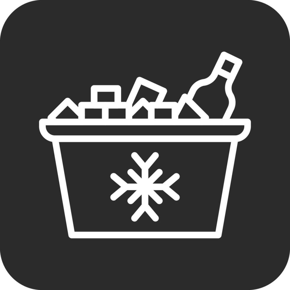 Ice Bucket Vector Icon