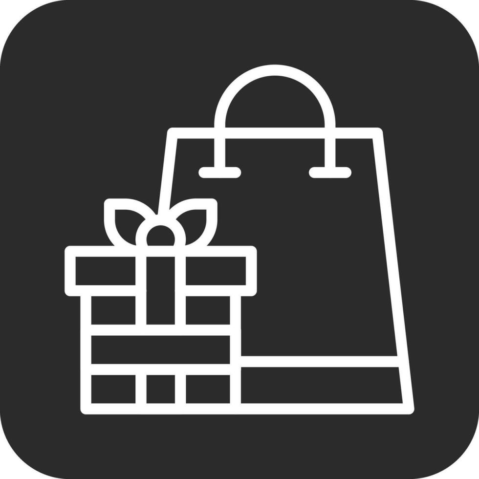 icono de vector de bolsa de regalo