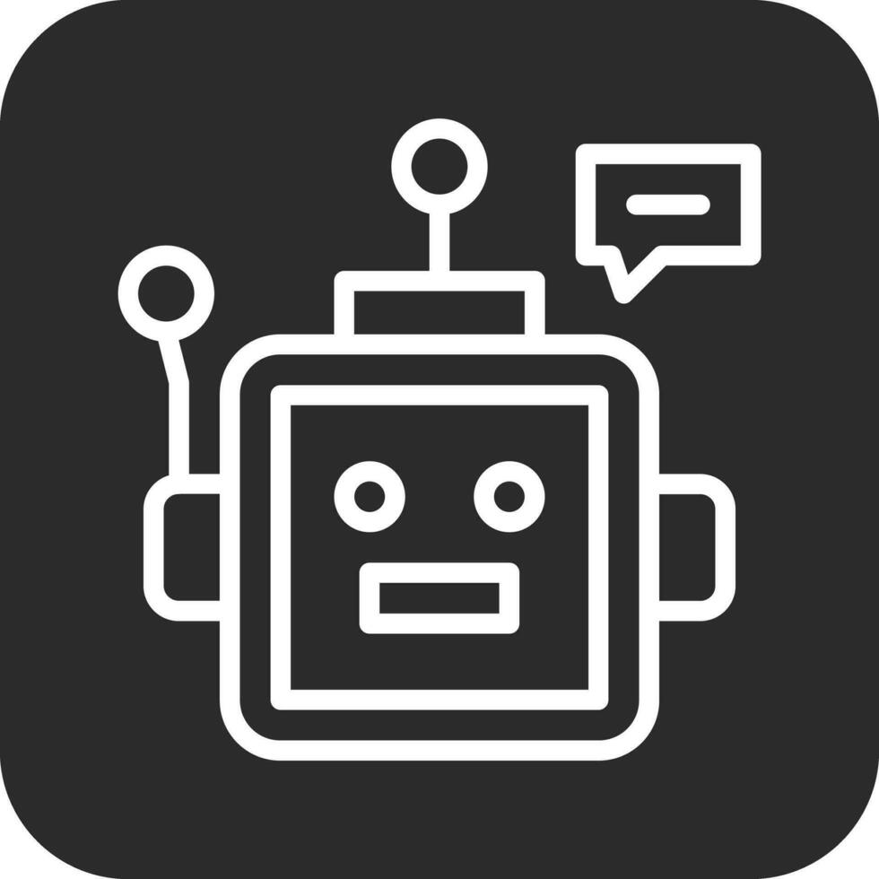 icono de vector de bot de chat