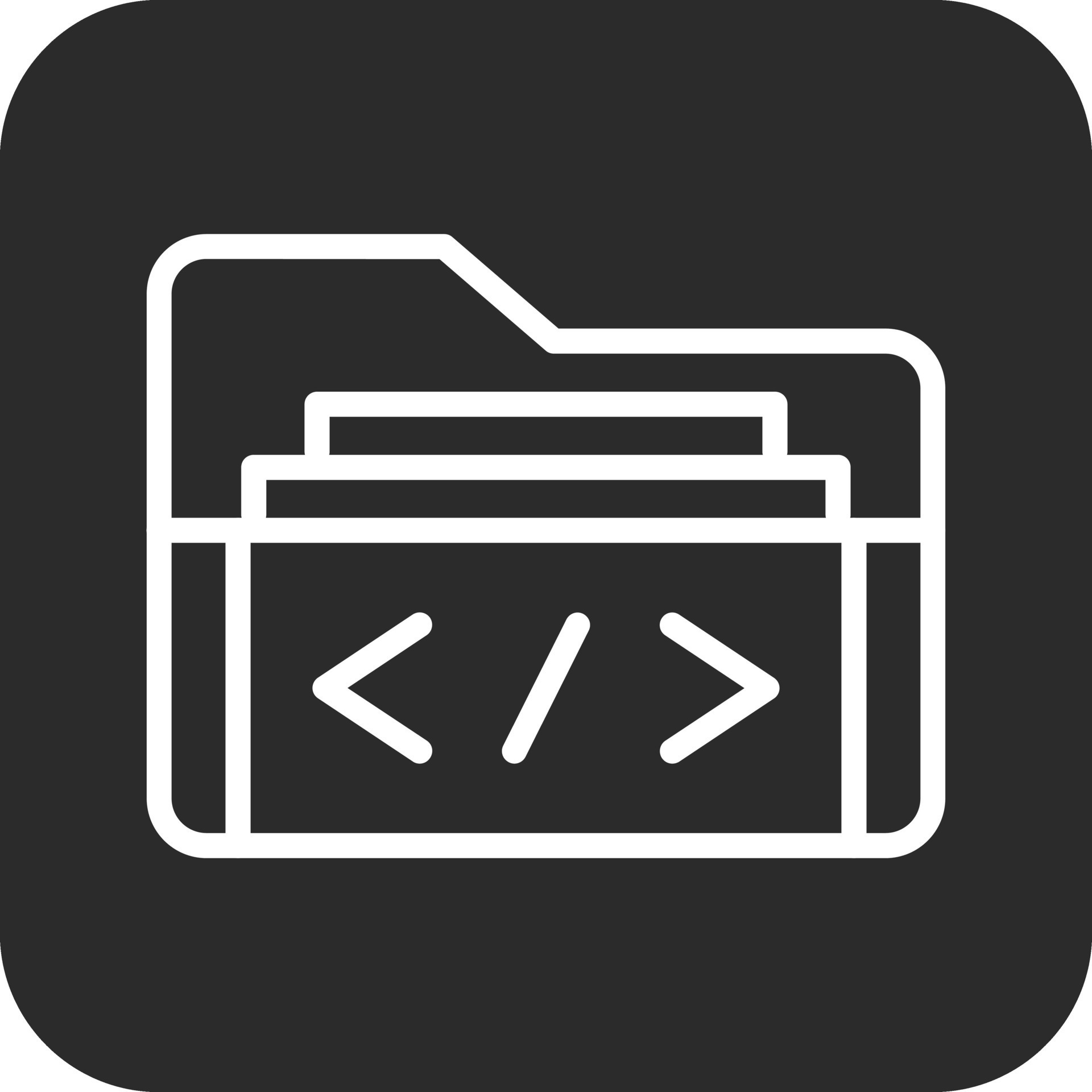 Coding Folder Vector Icon 36741430 Vector Art at Vecteezy