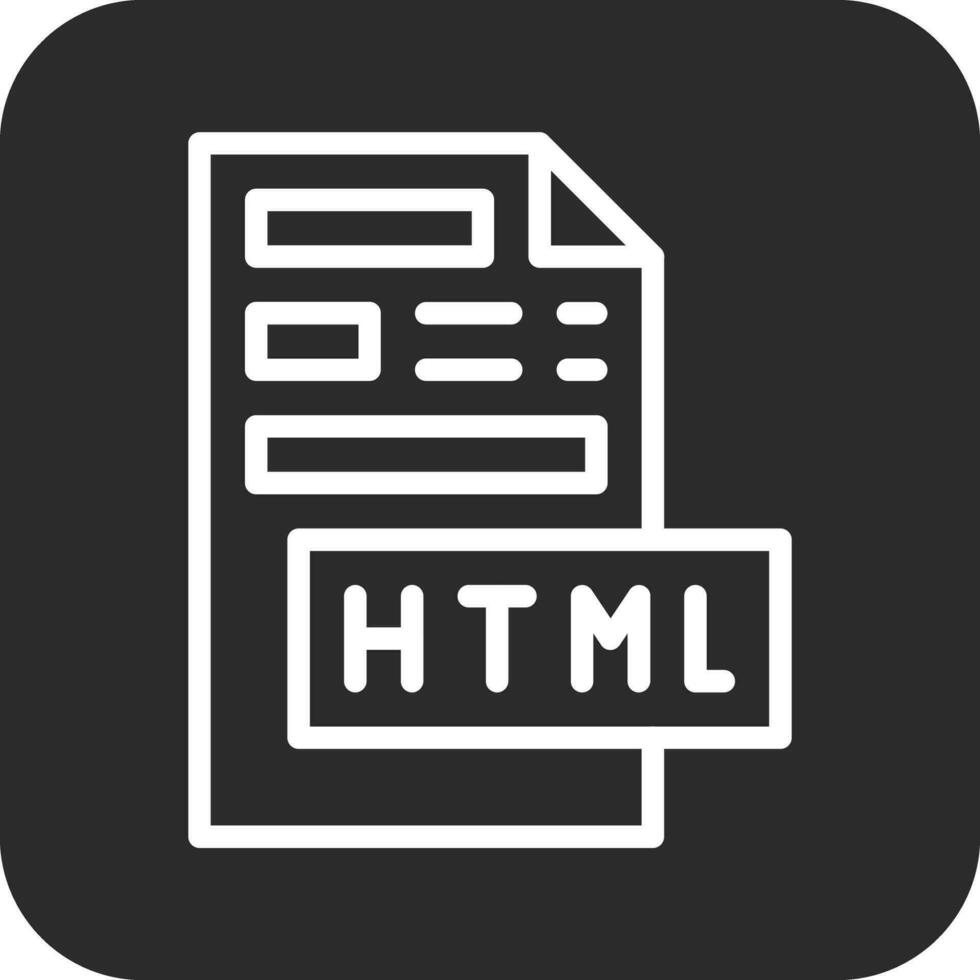 HTML File Vector Icon