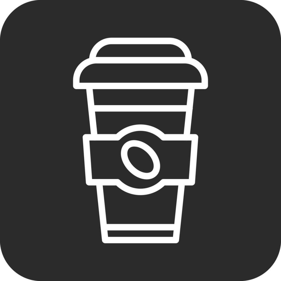 café para llevar vector icono