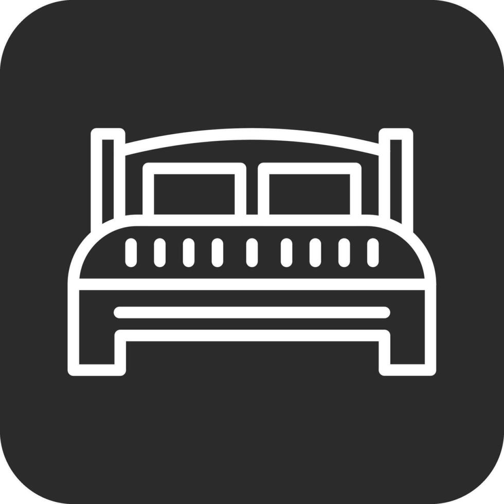 icono de vector de cama