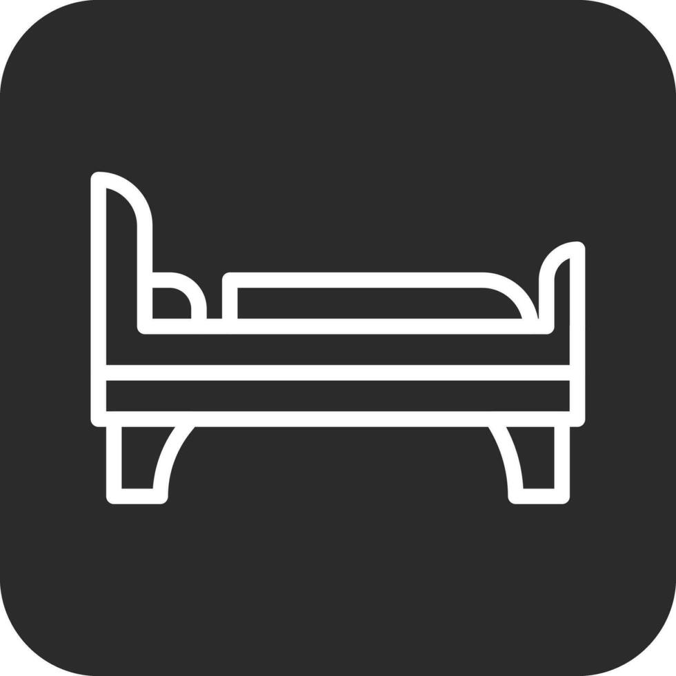 icono de vector de cama individual