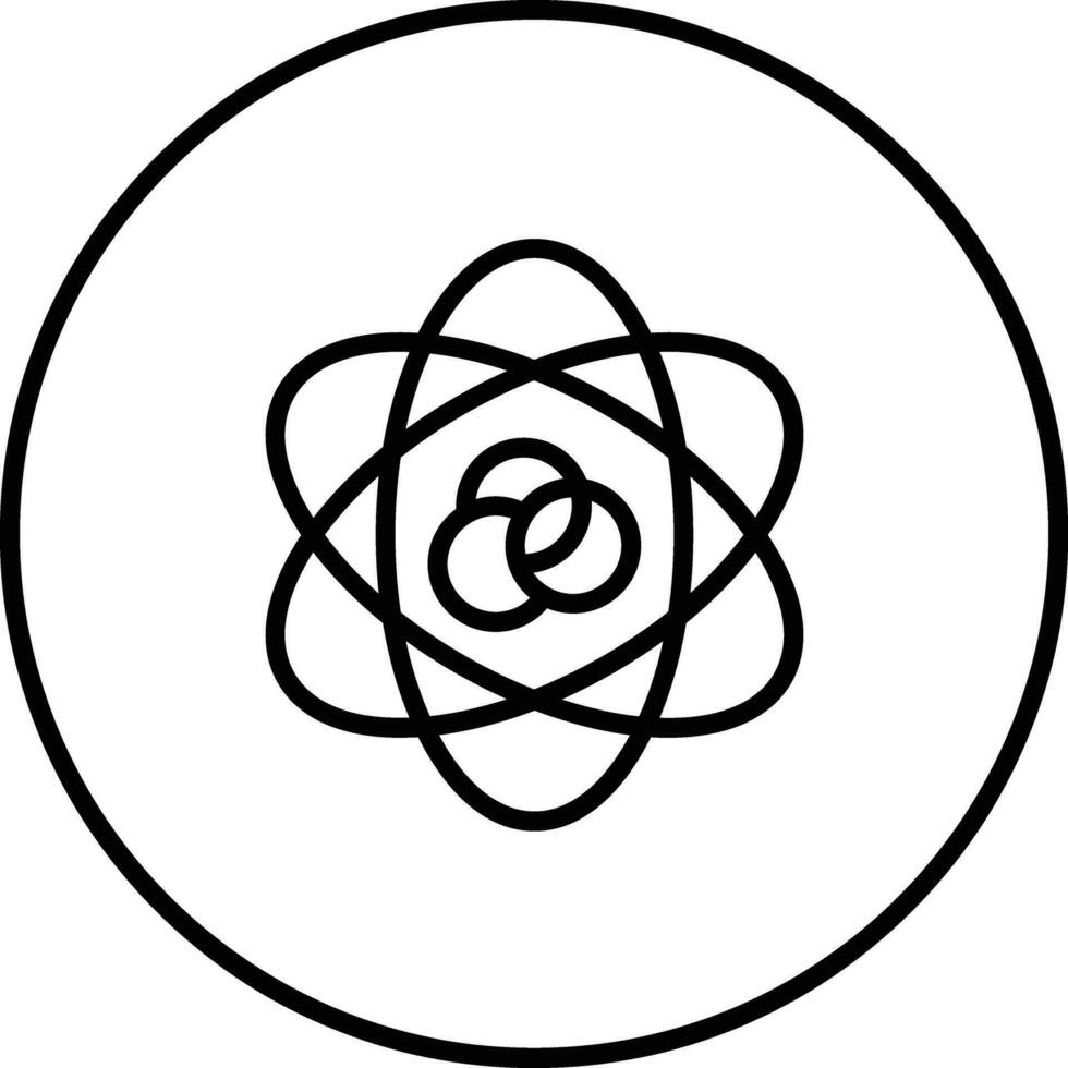 icono de vector de átomo