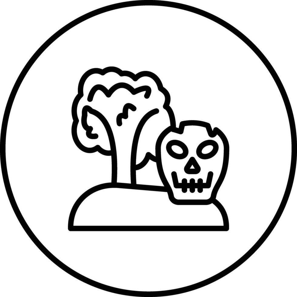 Skull Island Vector Icon