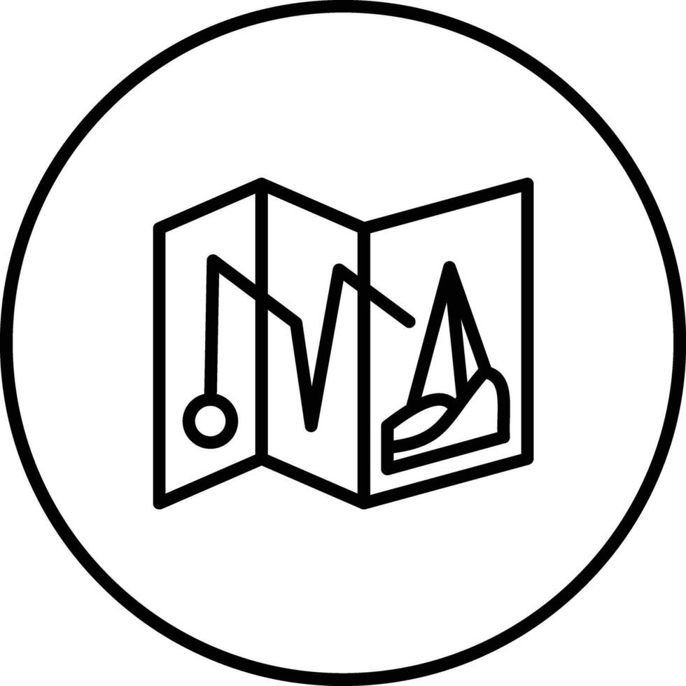 Desert Map Vector Icon