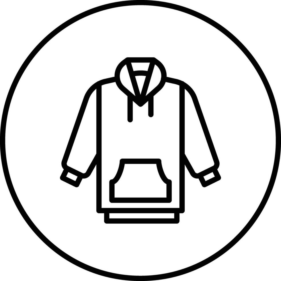 icono de vector de sudadera con capucha