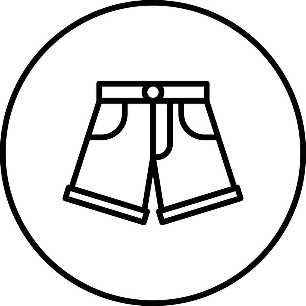 mezclilla pantalones cortos vector icono