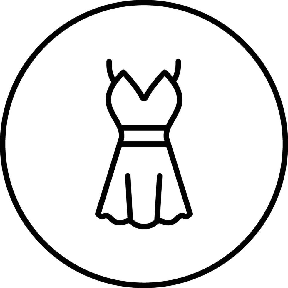 icono de vector de vestido de cóctel