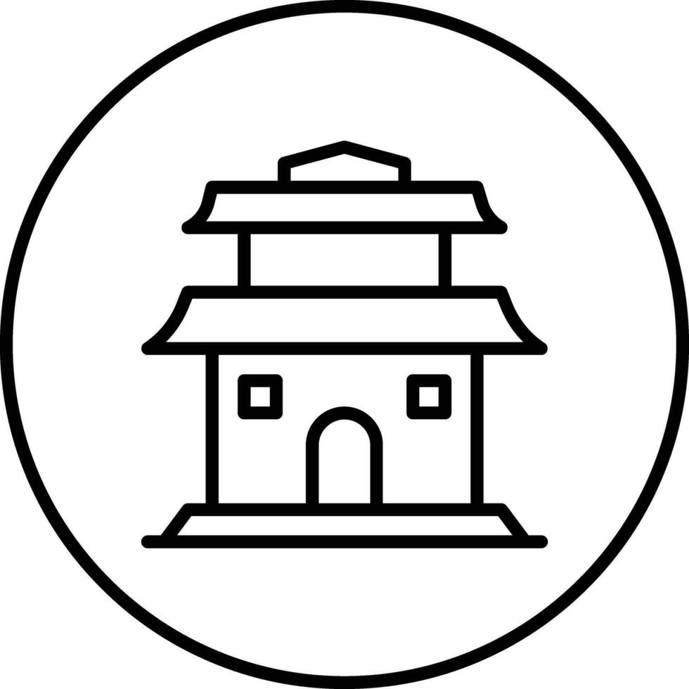 icono de vector de pagoda