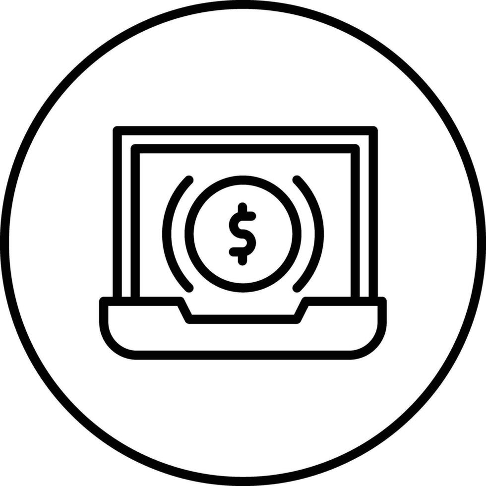 icono de vector de banca por internet