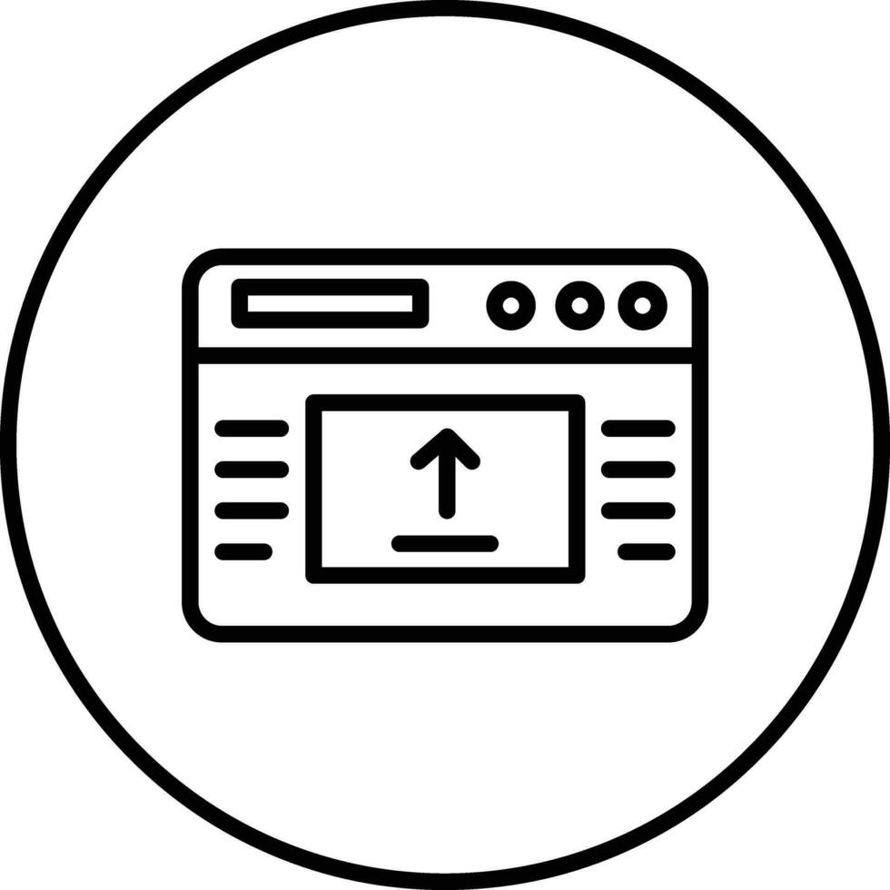 Webpage Upload Vector Icon