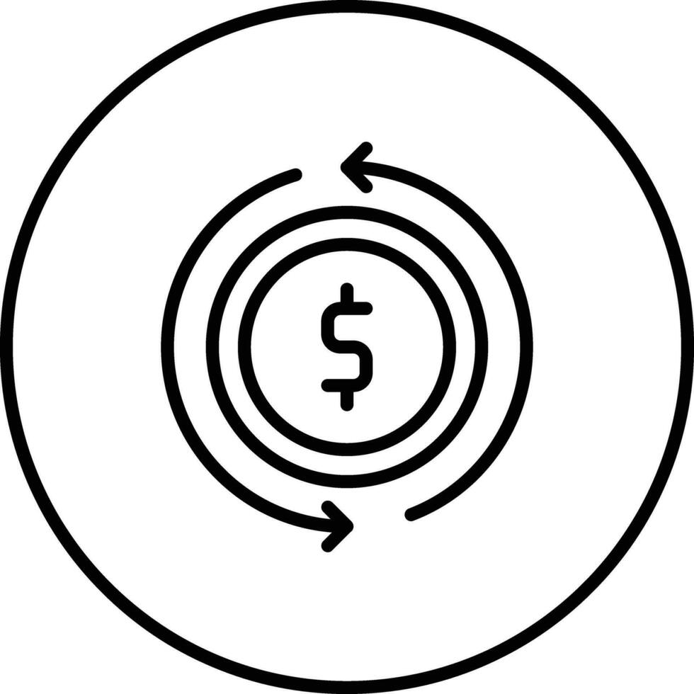 icono de vector de flujo de dinero