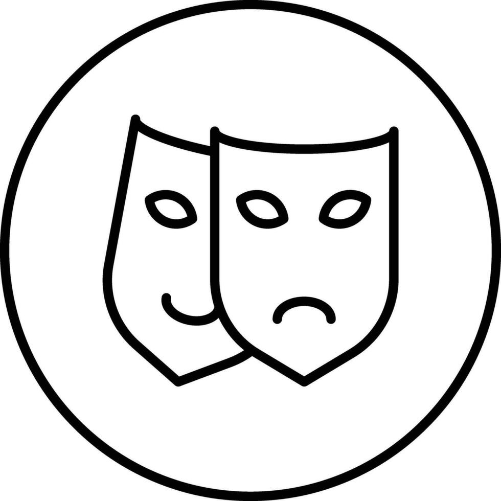 Theatre Mask Vector Icon