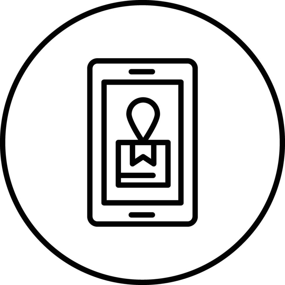 Mobile Shipment Tracking Vector Icon