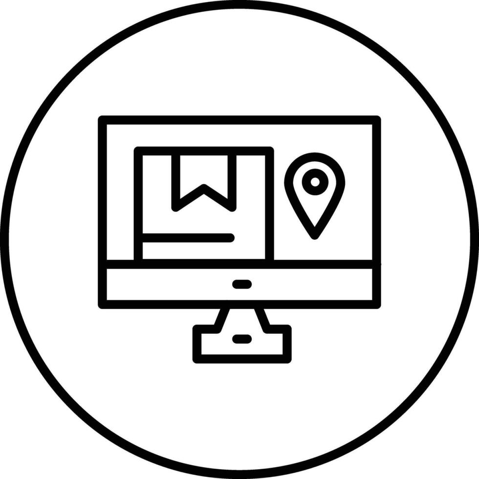 Online Shipment Tracking Vector Icon