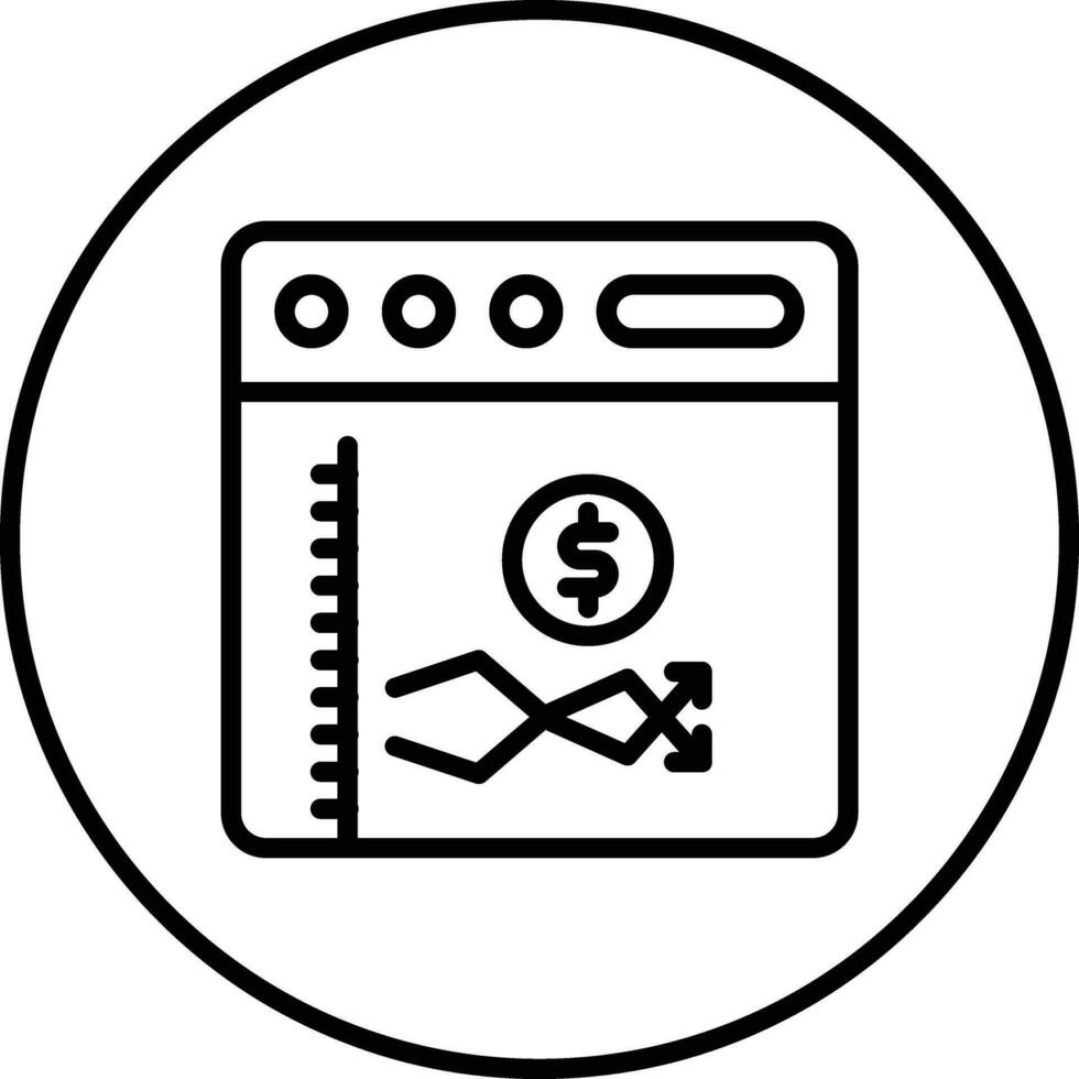 Stock Market Webpage Vector Icon