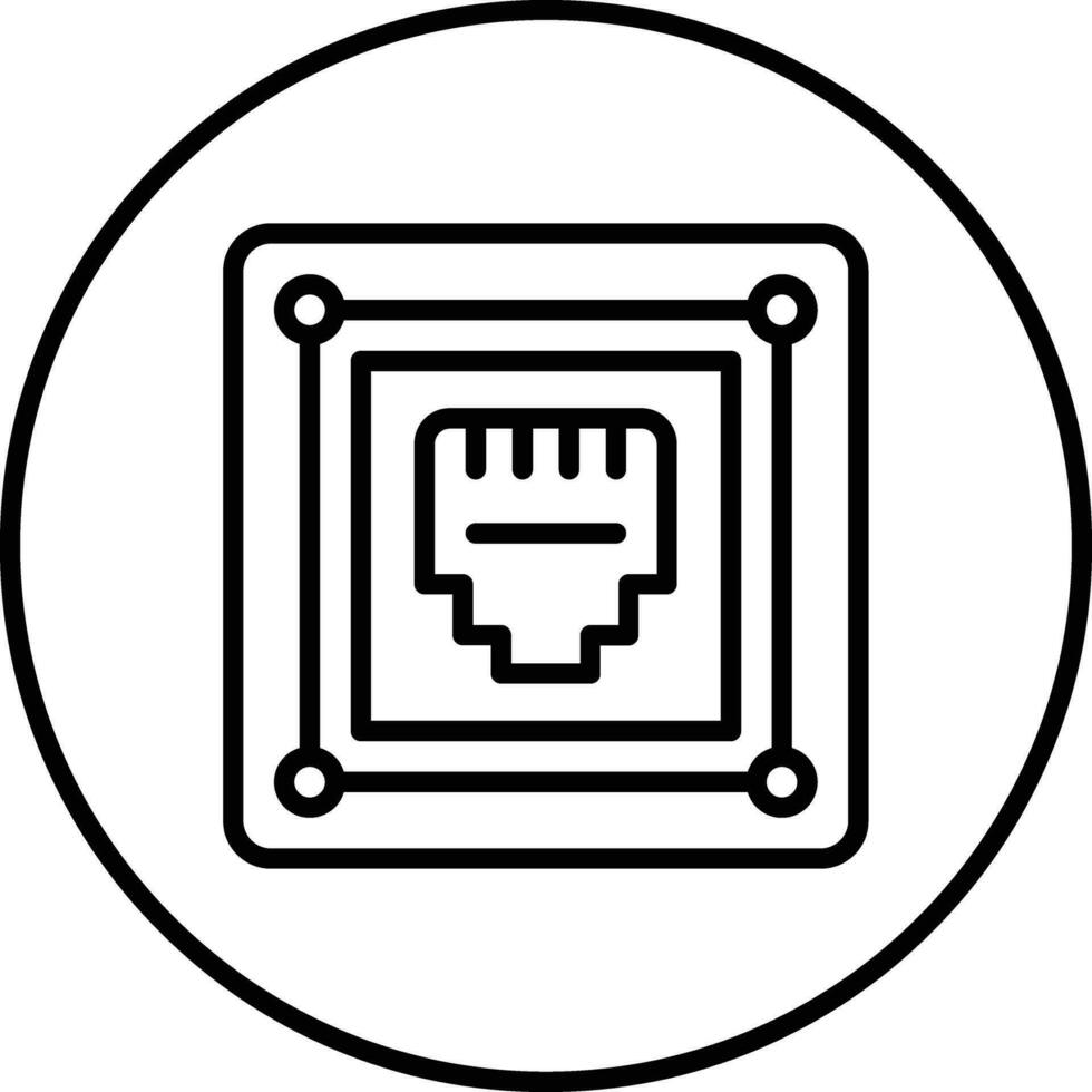 Telephone Socket Vector Icon