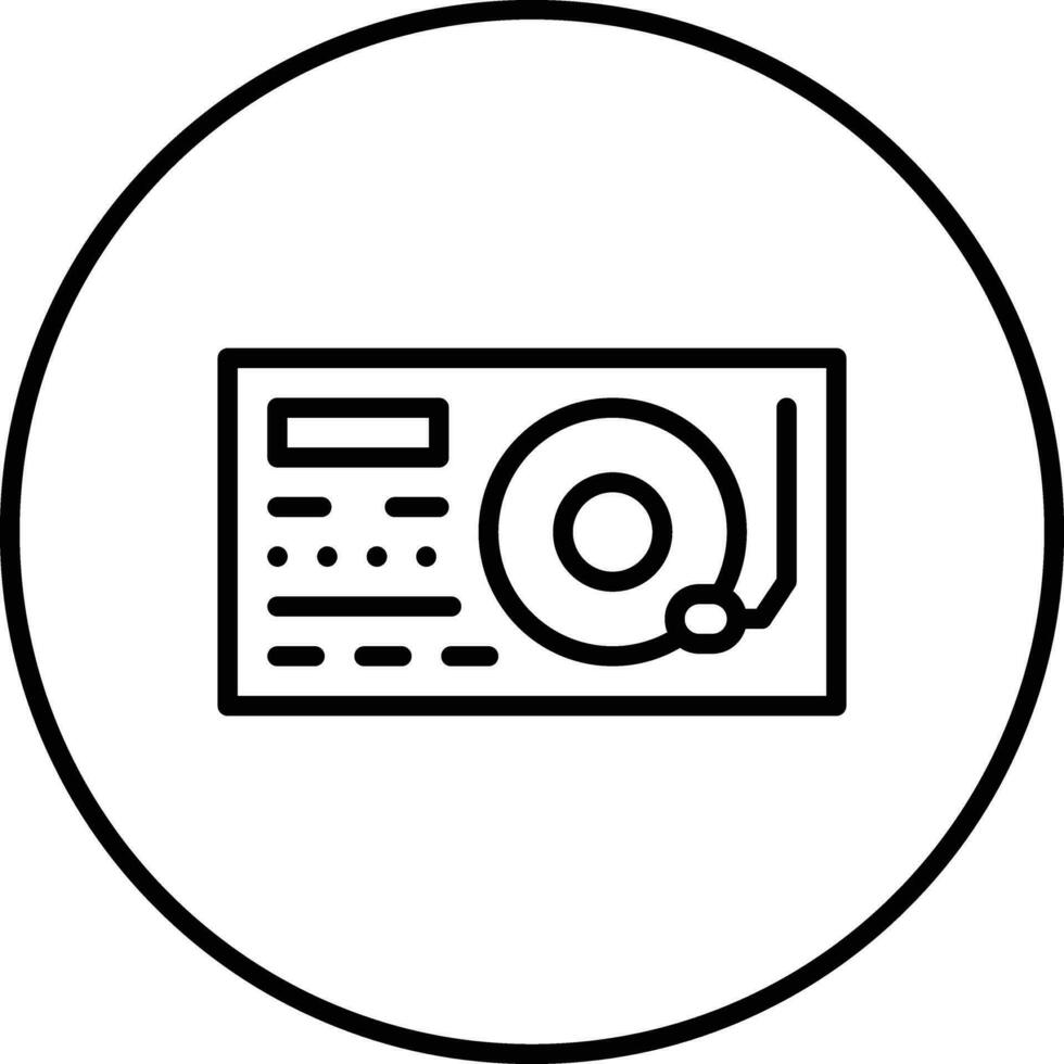 icono de vector de tocadiscos