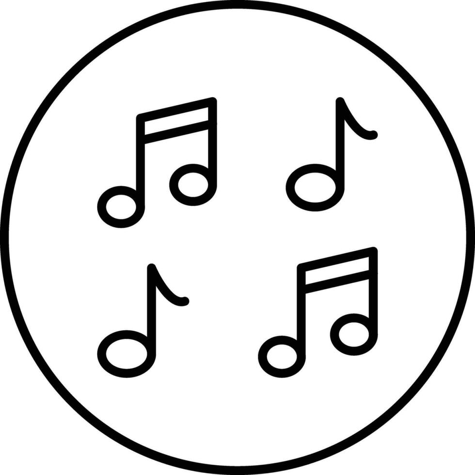 icono de vector de notas musicales