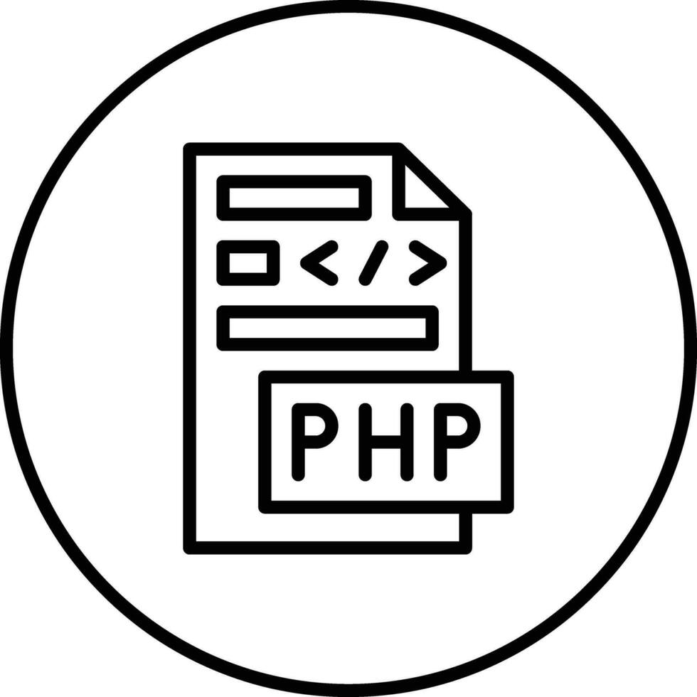 icono de vector de archivo php